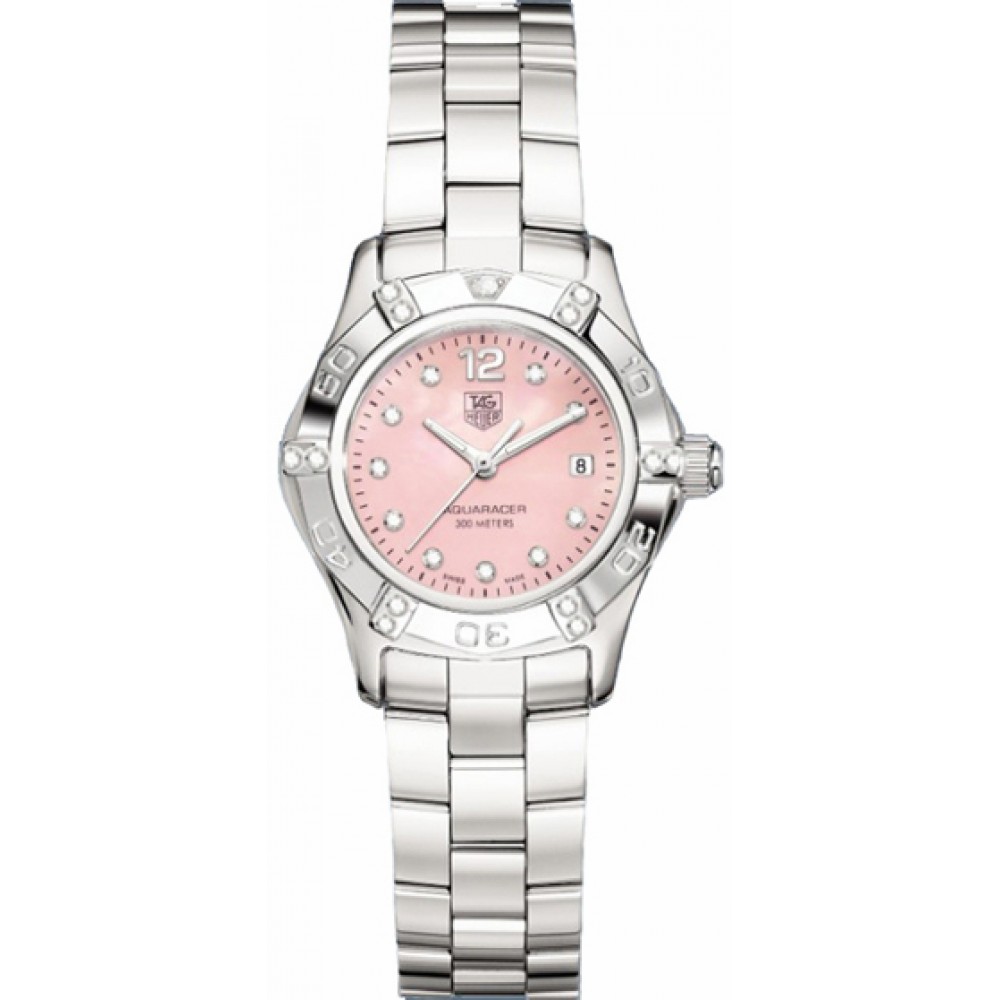 Tag Heuer Aquaracer Pink Pearl Diamond Dial Ladies Watch WAF141H